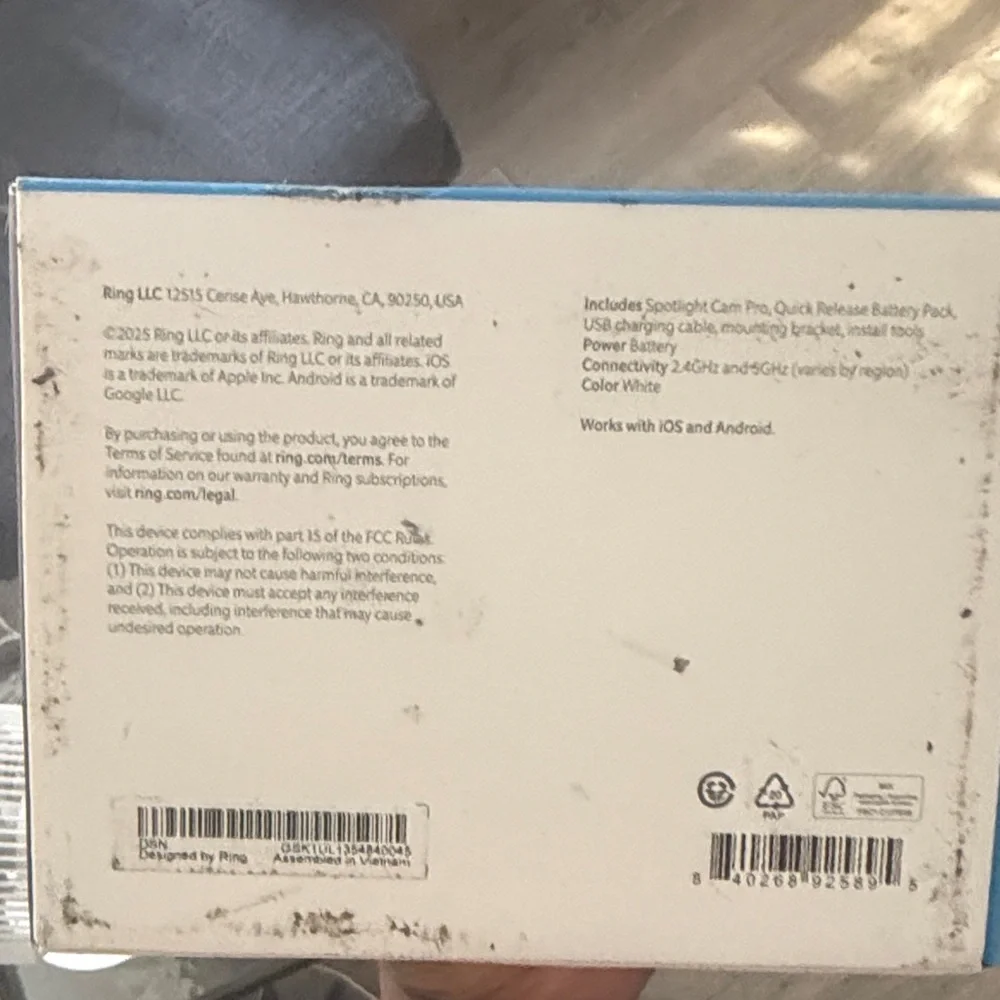 Ring Spotlight Cam Pro, Battery with extra Quick Release Battery